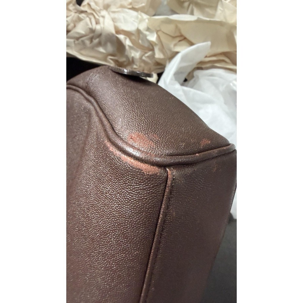 Vintage BURBERRY Hand bag Brown Leather & Suede Authentic Purse With COA - Picture 11 of 13